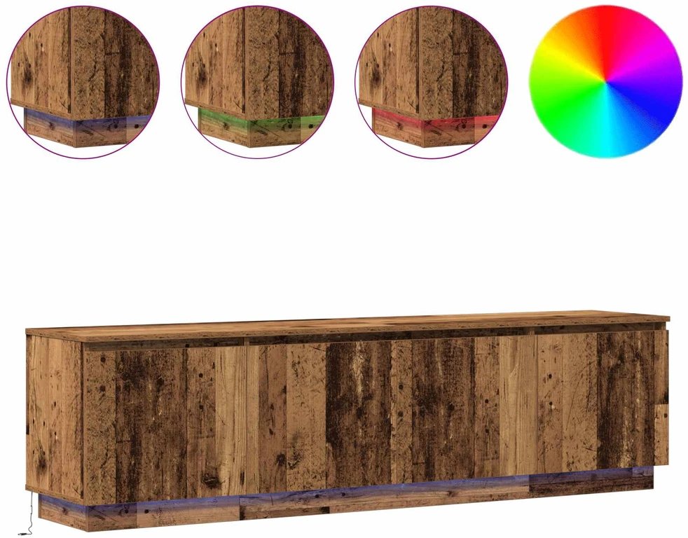 TV staliukas Televizoriaus spintelė 180 x 38 x 49 cm Senovinis medis