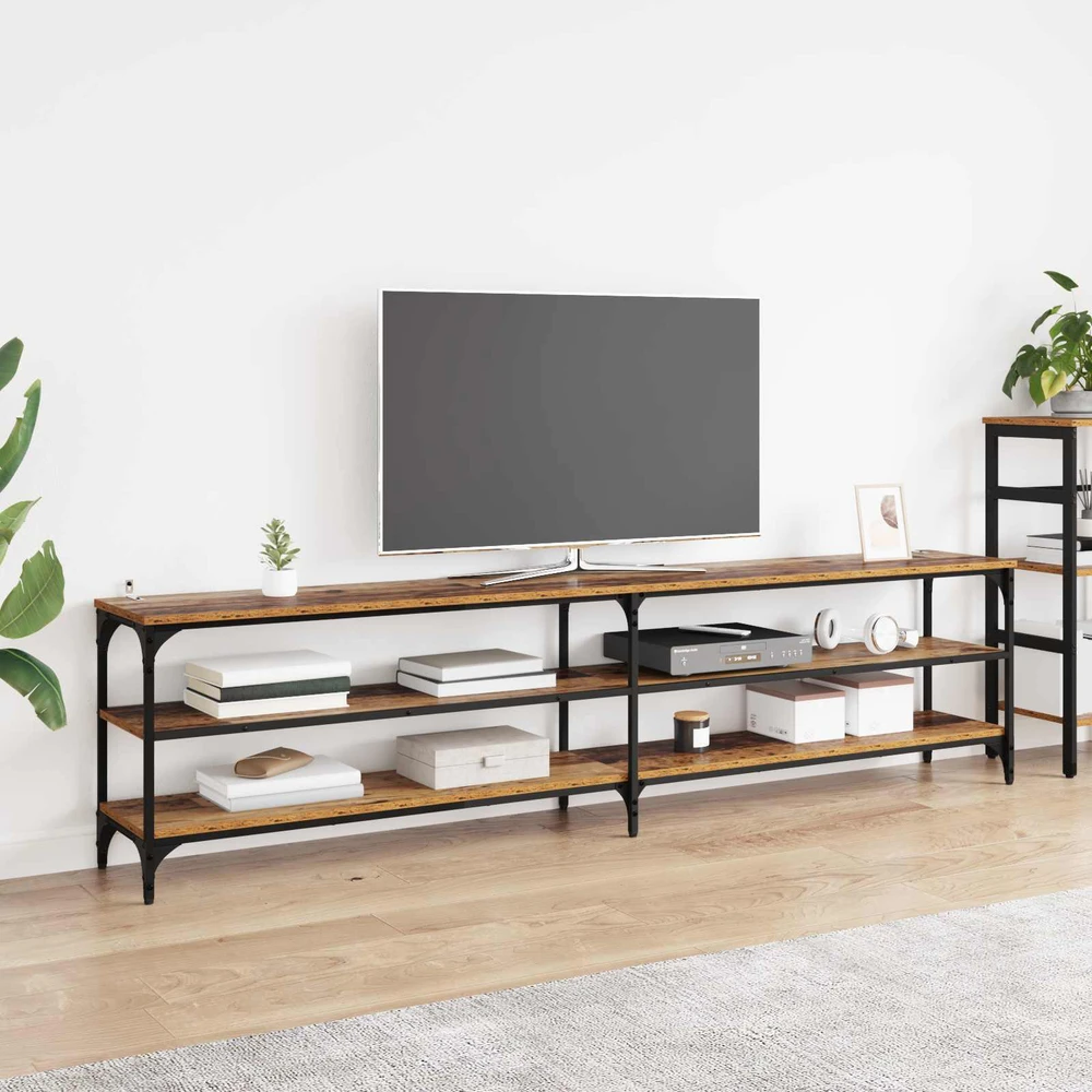 TV staliukas Televizoriaus spintelė 200 x 30 x 50 cm Senovinis medis