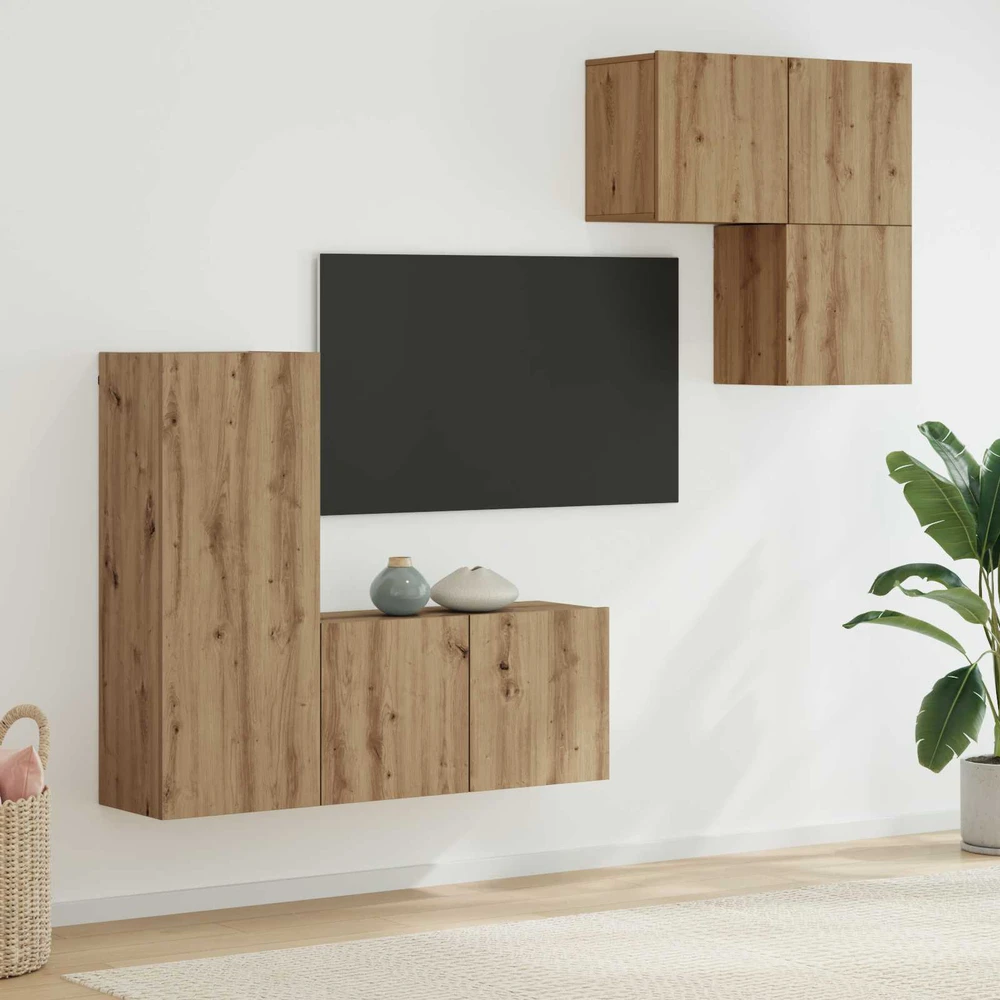 TV staliukas Televizoriaus spintelė 4 vnt. Amatininkų ąžuolas