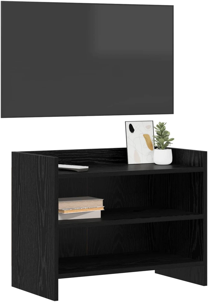 TV staliukas Televizoriaus spintelė 60 x 33 x 47 cm Juodojo ąžuolo