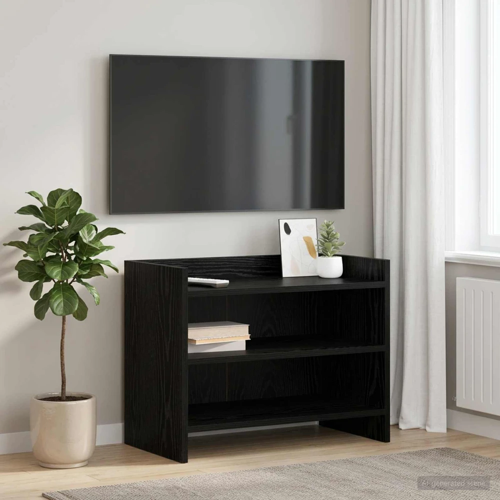 TV staliukas Televizoriaus spintelė 60 x 33 x 47 cm Juodojo ąžuolo