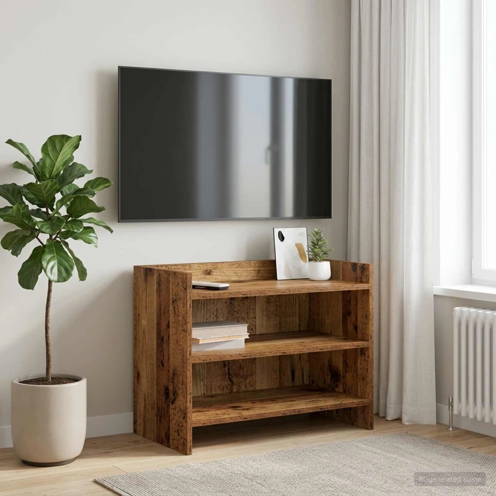 TV staliukas Televizoriaus spintelė 60 x 33 x 47 cm Sendintos medienos