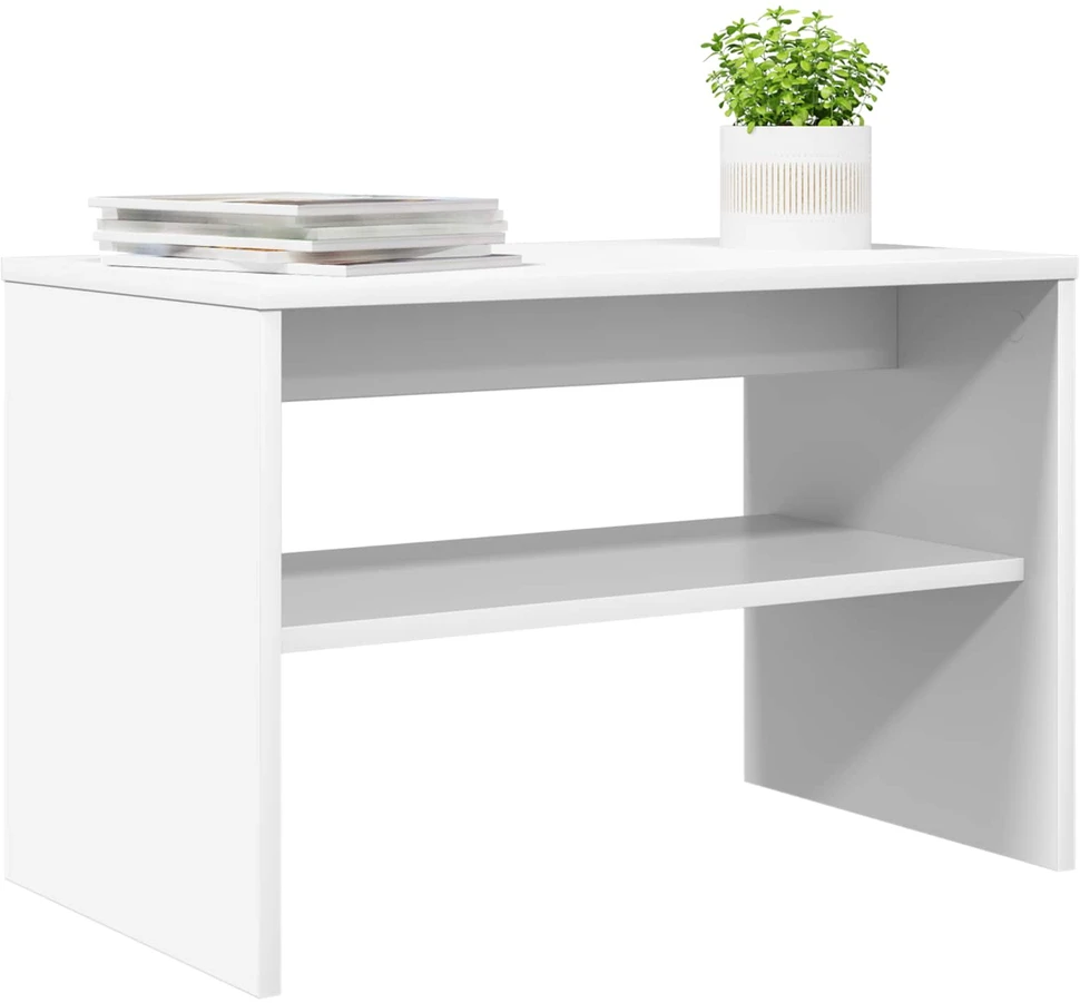 TV staliukas Televizoriaus spintelė 60 x 35 x 40 cm Balta Apdirbta mediena