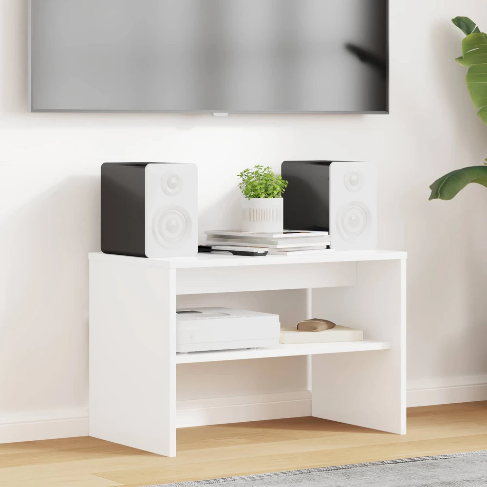 TV staliukas Televizoriaus spintelė 60 x 35 x 40 cm Balta Apdirbta mediena