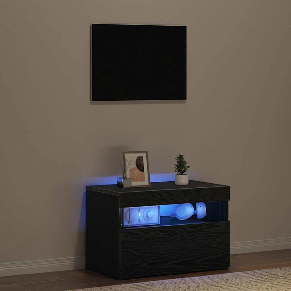 TV staliukas Televizoriaus spintelė 60 x 35 x 40 cm Juodas ąžuolas
