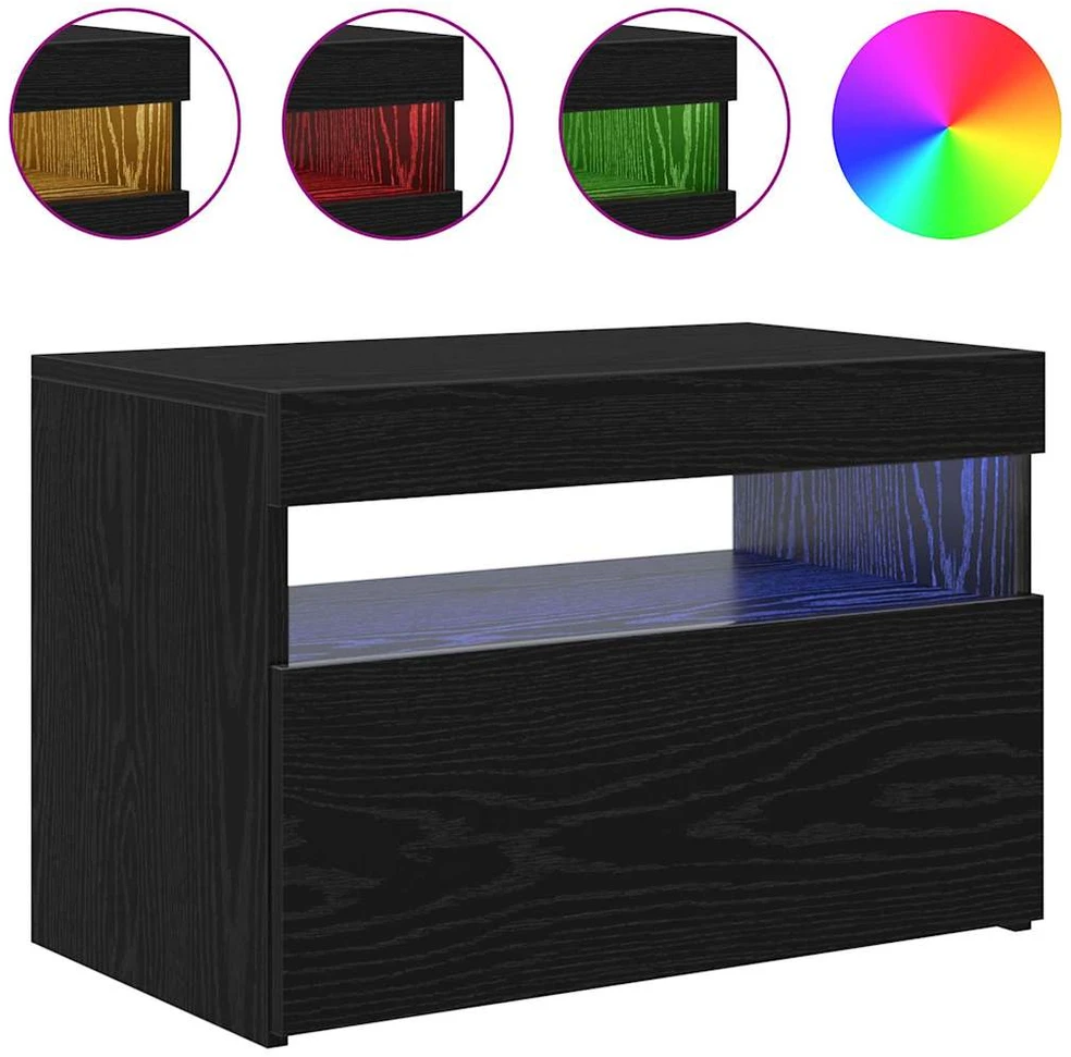 TV staliukas Televizoriaus spintelė 60 x 35 x 40 cm Juodas ąžuolas