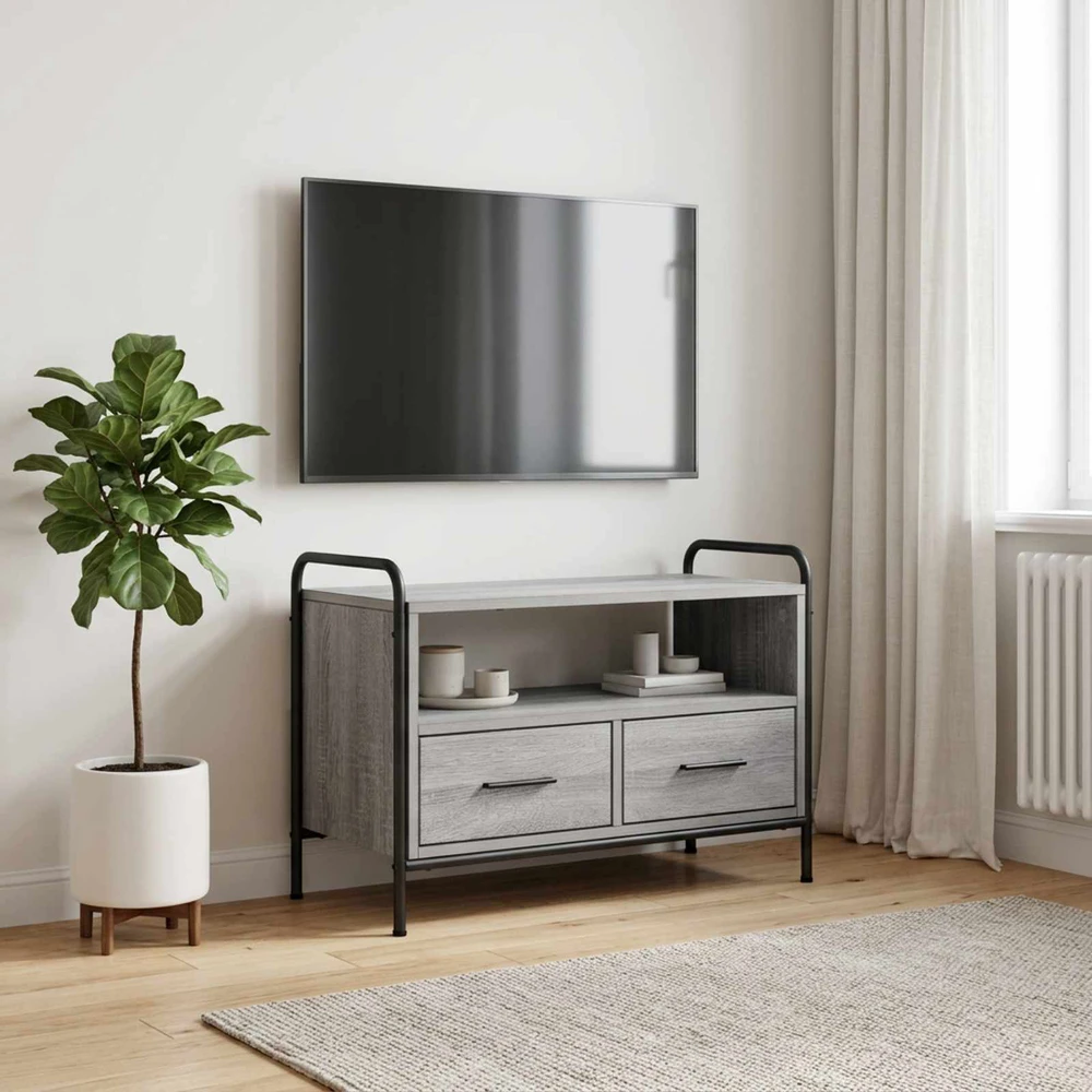 TV staliukas Televizoriaus spintelė 67,5 x 33 x 50 cm Pilka Sonoma