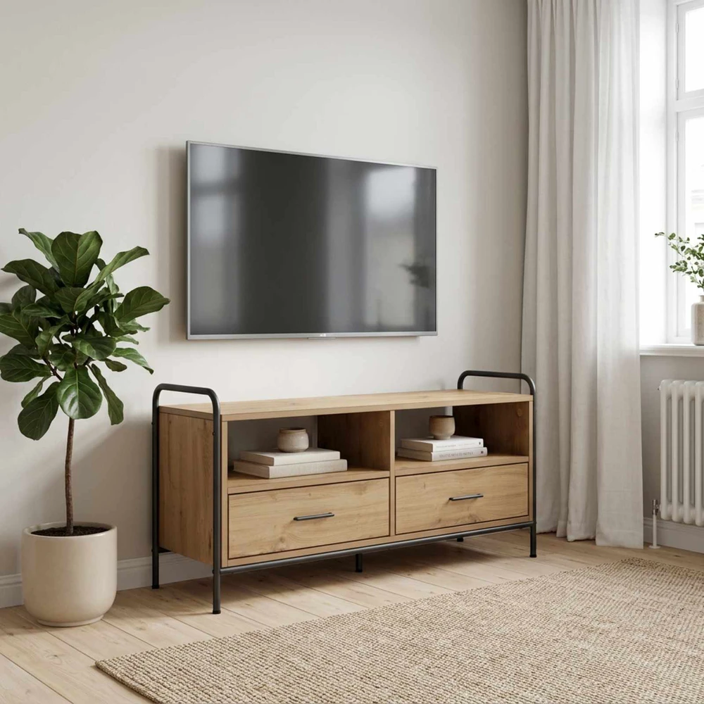 TV staliukas Televizoriaus spintelė 67,5 x 33 x 50 cm Artisano ąžuolo