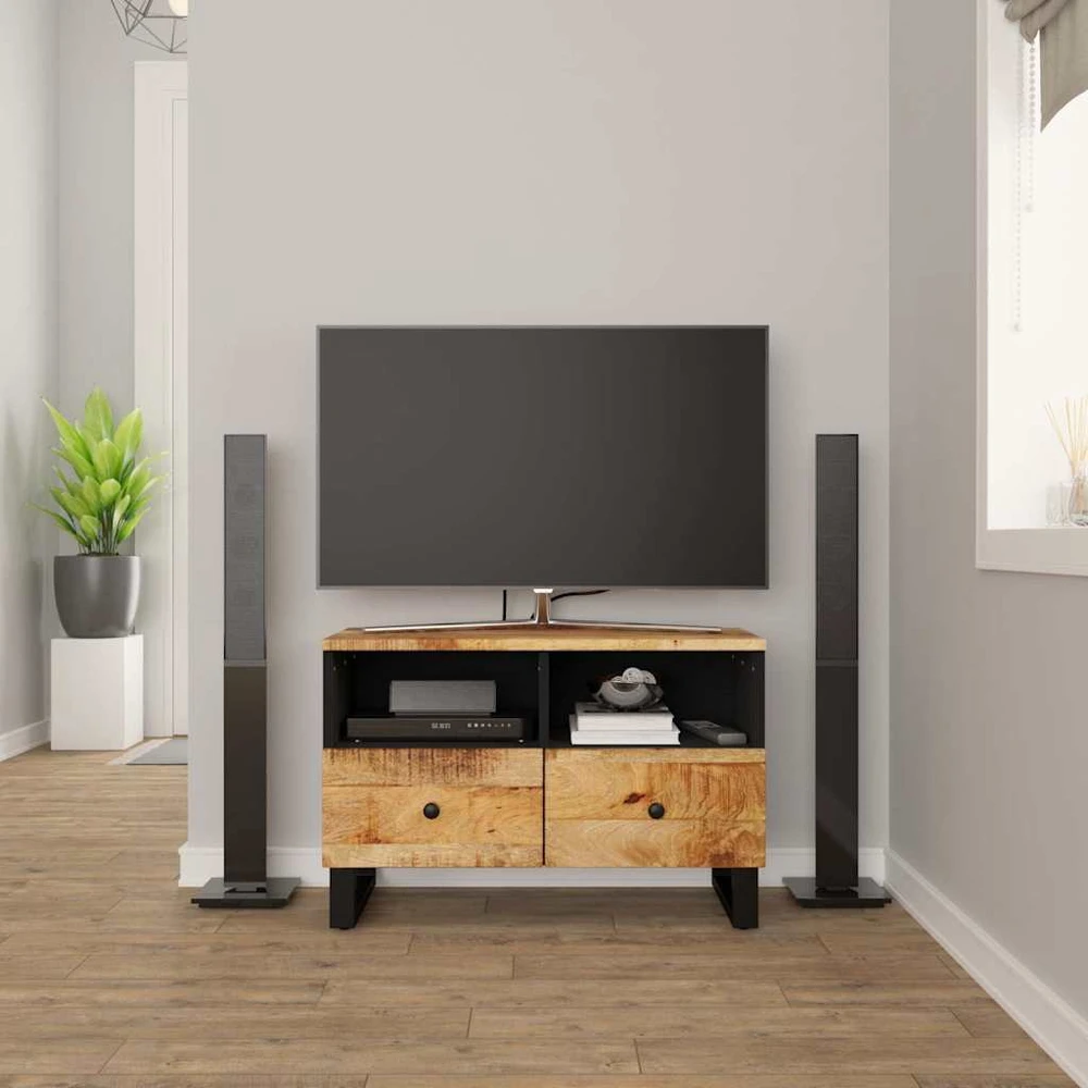 TV staliukas Televizoriaus spintelė, 70x33x46cm, mango medienos masyvas