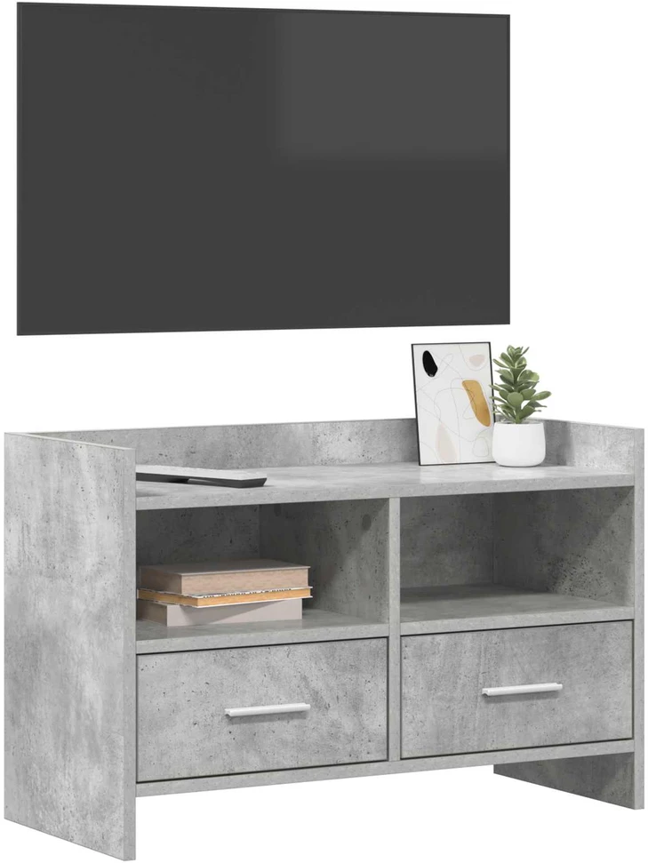 TV staliukas Televizoriaus spintelė 71,5 x 33 x 47 cm Betono pilka