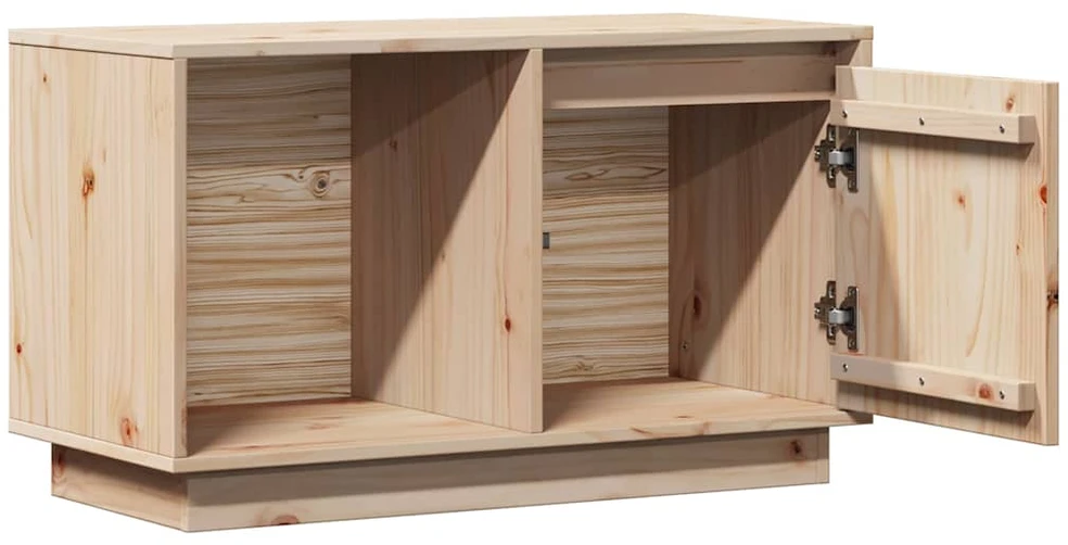 TV staliukas Televizoriaus spintelė, 74x35x44cm, pušies medienos masyvas