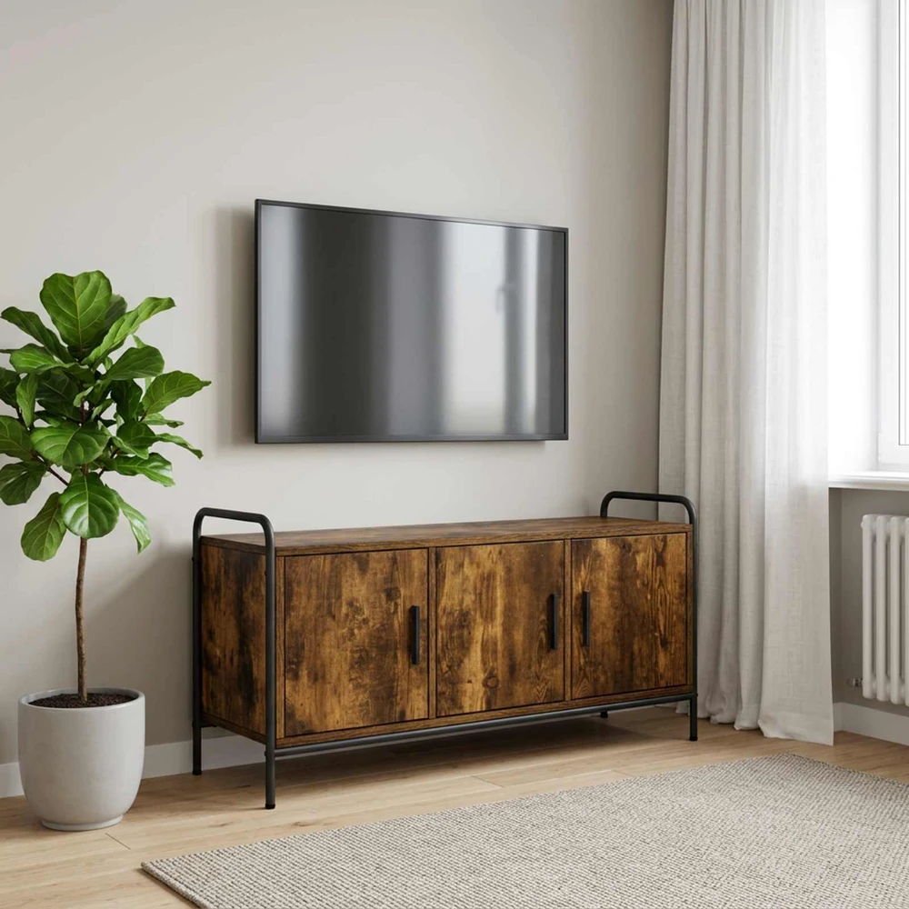 TV staliukas Televizoriaus spintelė 79,5 x 33 x 50 cm Dūminio ąžuolo