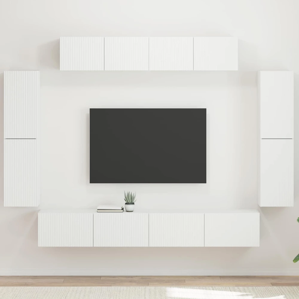 TV staliukas Televizoriaus spintelė 8 vnt. Balta
