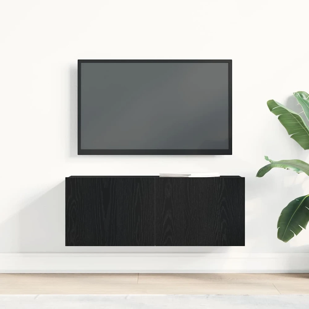 Televizoriaus spintelė 80 x 30 x 30 cm Juodas ąžuolas