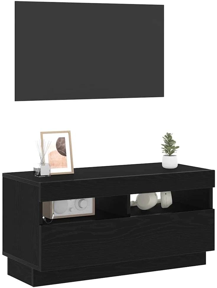 TV staliukas Televizoriaus spintelė 80 x 35 x 40 cm Juodas ąžuolas