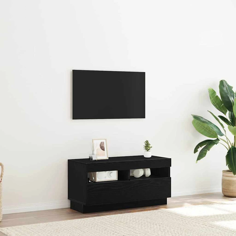 TV staliukas Televizoriaus spintelė 80 x 35 x 40 cm Juodas ąžuolas
