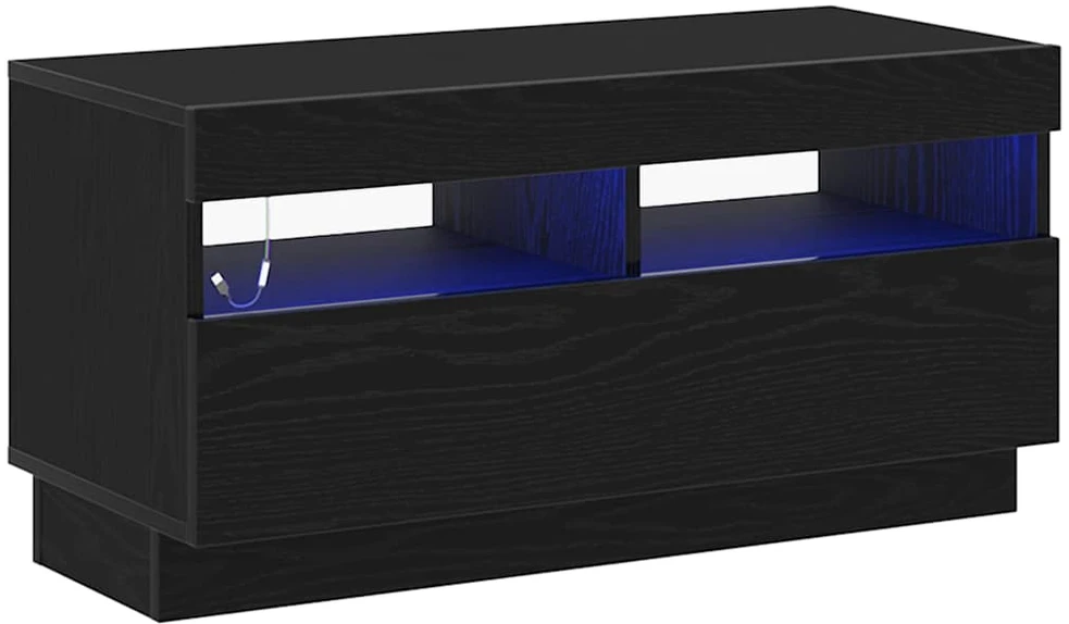 TV staliukas Televizoriaus spintelė 80 x 35 x 40 cm Juodas ąžuolas