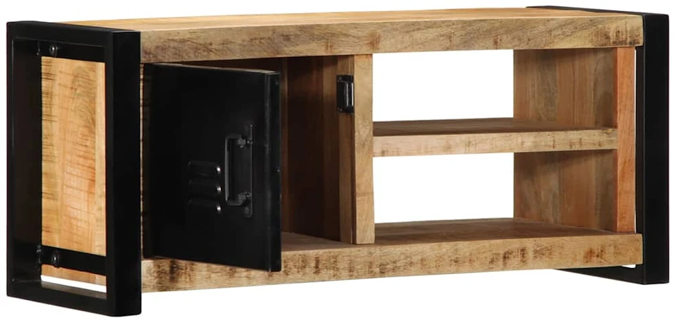 TV staliukas televizoriaus spintelė 80x30x35 cm Masyvus Rough Wood Mango