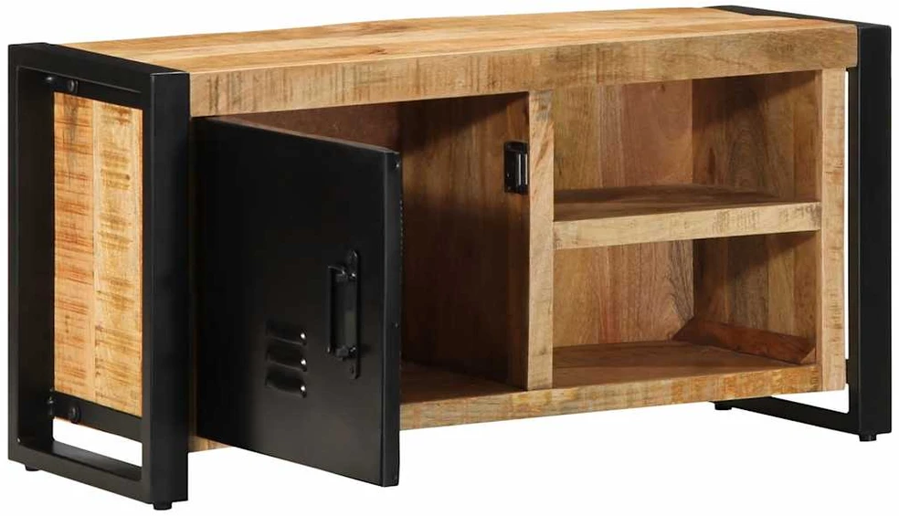 TV staliukas televizoriaus spintelė 80x30x40 cm Masyvus Rough Wood Mango