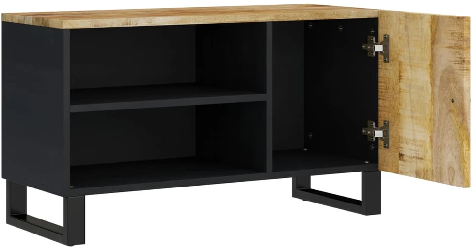 TV staliukas Televizoriaus spintelė, 80x33x46cm, mango/apdirbta mediena