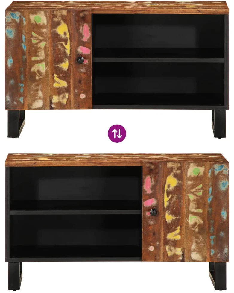 TV staliukas Televizoriaus spintelė, 80x33x46cm, perdirbta/apdirbta mediena