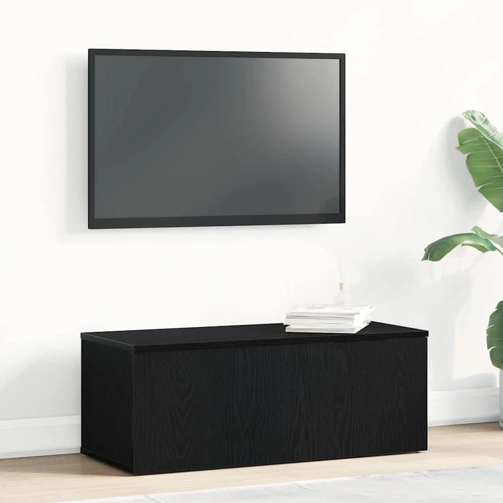 TV staliukas Televizoriaus spintelė 80x34x30 cm Juodas ąžuolas