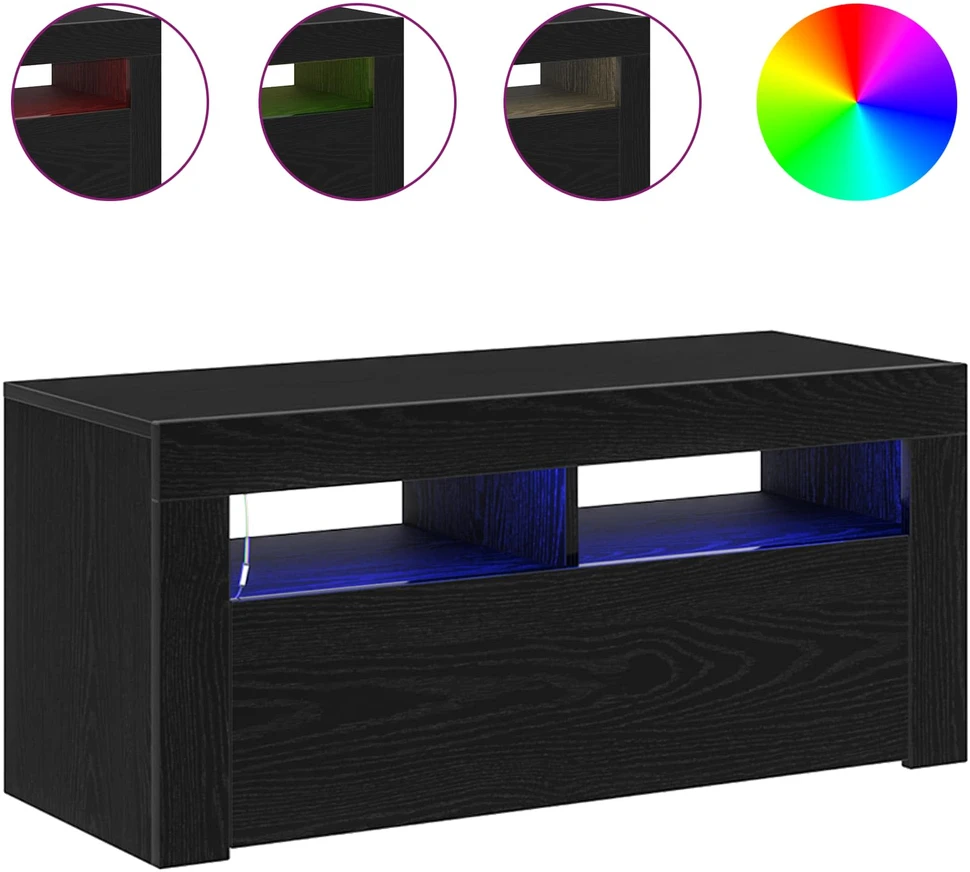 TV staliukas Televizoriaus spintelė 90 x 35 x 40 cm Juodas ąžuolas