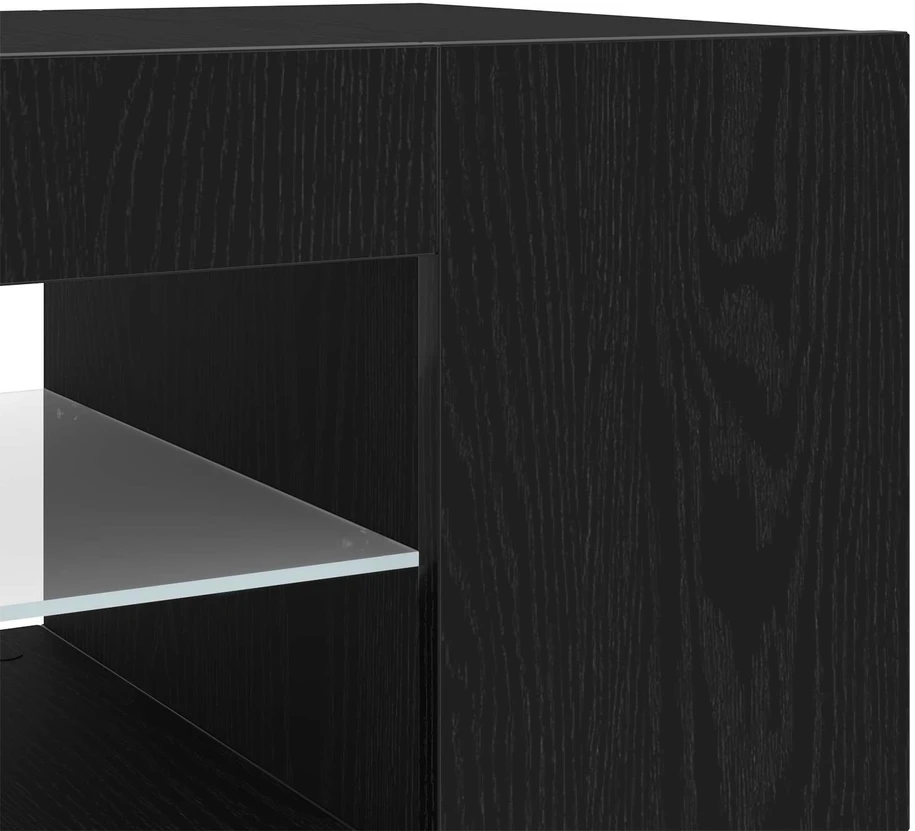TV staliukas Televizoriaus spintelė 90 x 39 x 30 cm Juodas ąžuolas