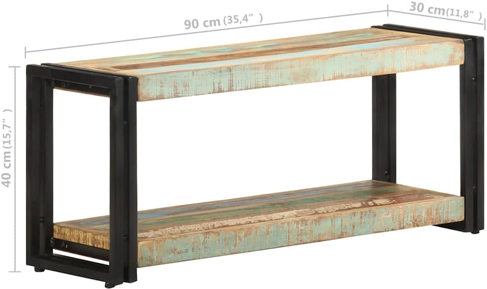 TV staliukas Televizoriaus spintelė, 90x30x40cm, perdirbtos medienos masyvas