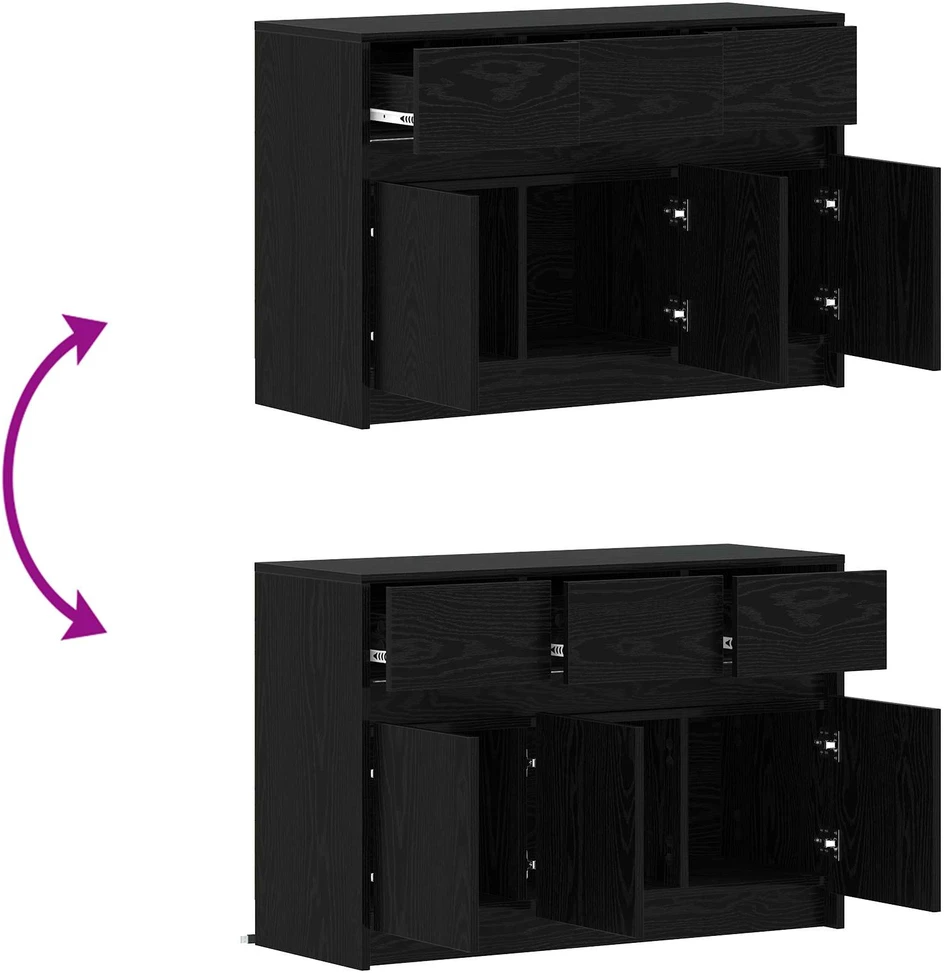 TV staliukas Televizoriaus spintelė 91 x 34 x 61 cm Juodojo ąžuolo