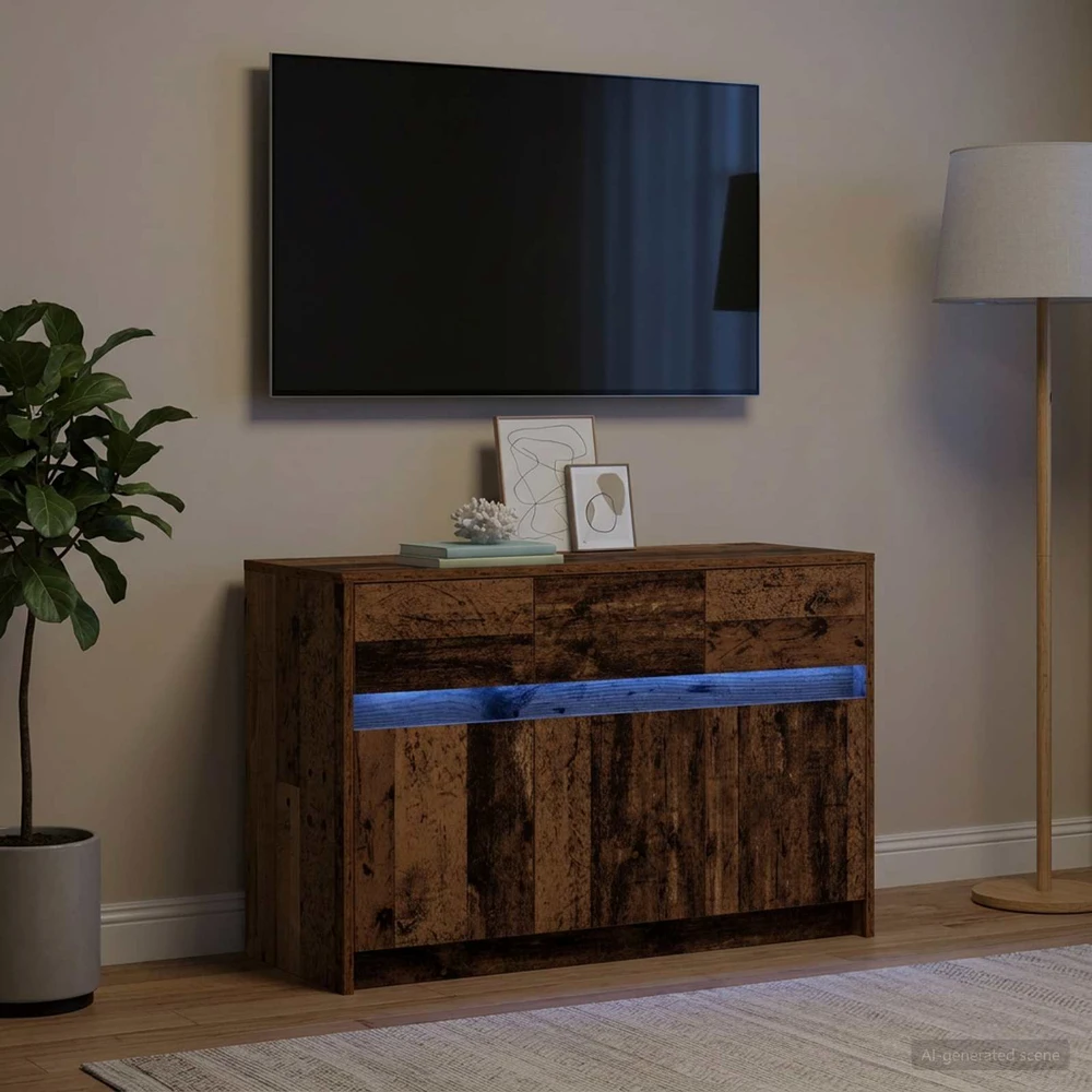 TV staliukas Televizoriaus spintelė 91 x 34 x 61 cm Sendintos medienos
