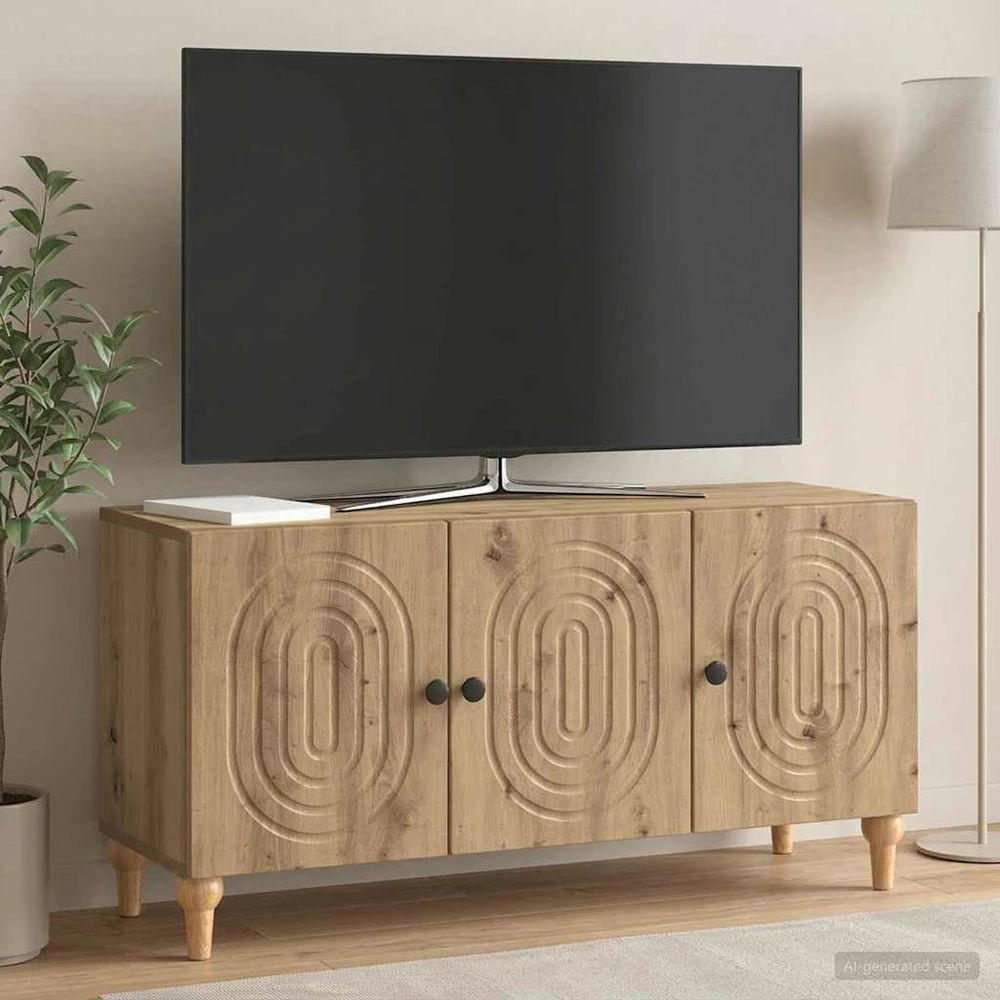 TV staliukas Televizoriaus spintelė 99 x 34,5 x 50 cm Artisano ąžuolo