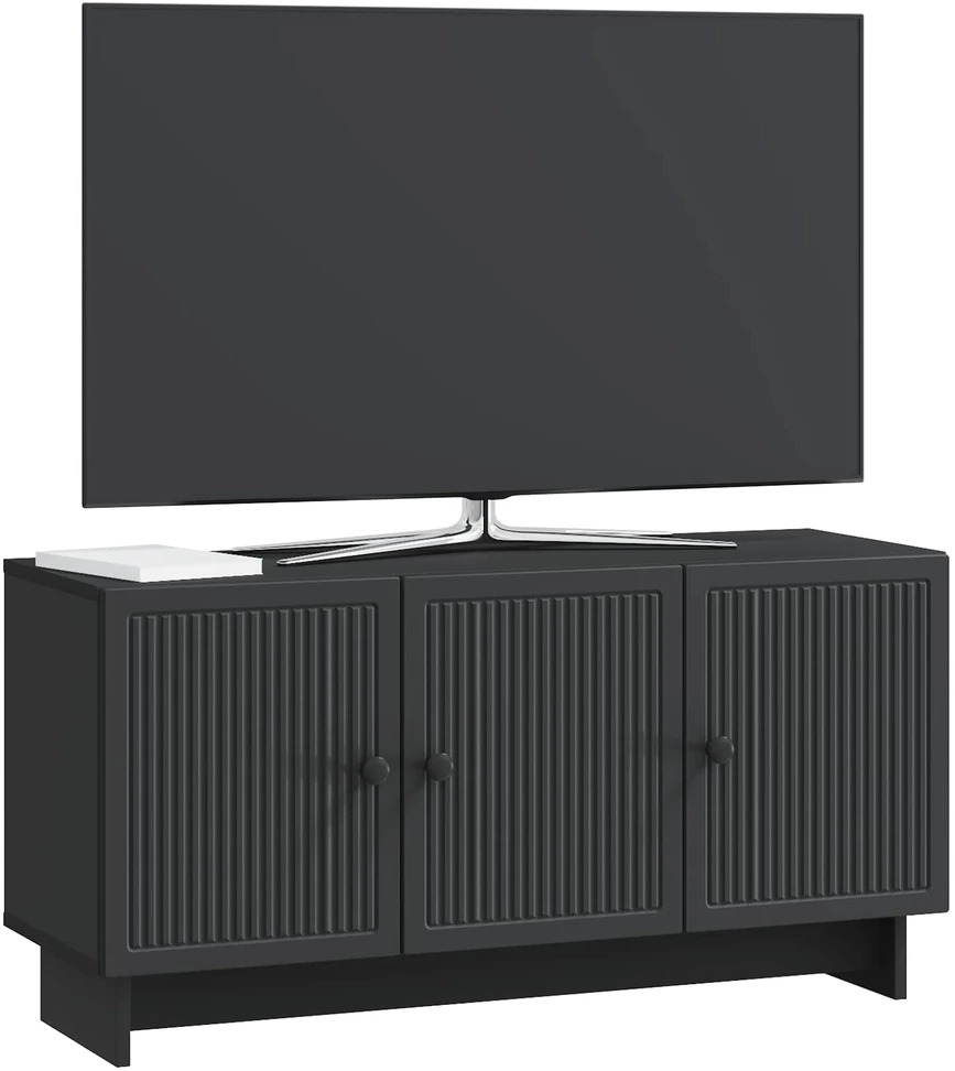 TV staliukas Televizoriaus spintelė 99 x 34,5 x 50 cm Juoda Apdirbta mediena