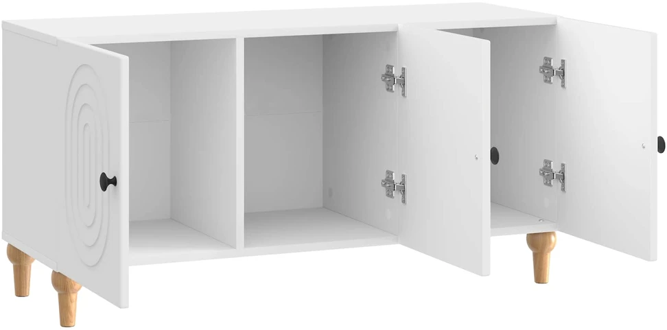 TV staliukas Televizoriaus spintelė 99 x 34,5 x 50 cm Itin blizgi balta