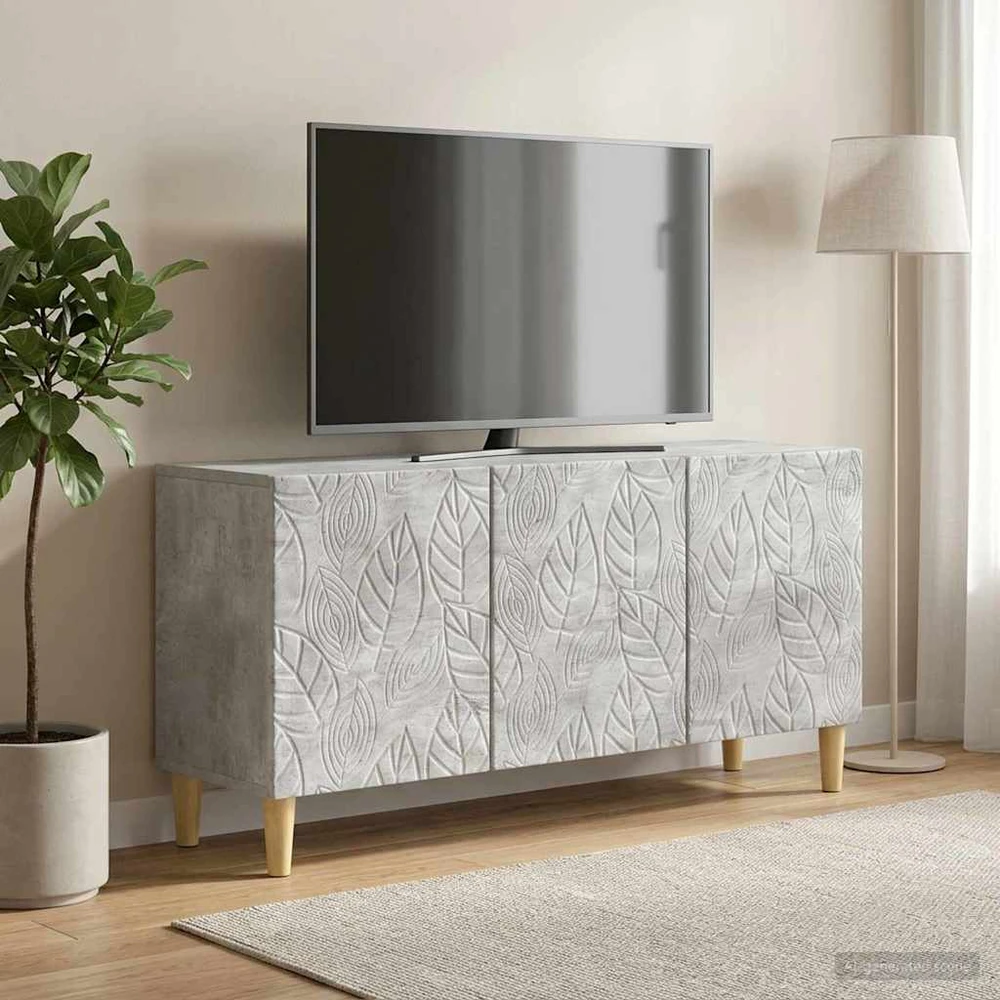 TV staliukas Televizoriaus spintelė 99 x 34,5 x 50 cm Betono pilka