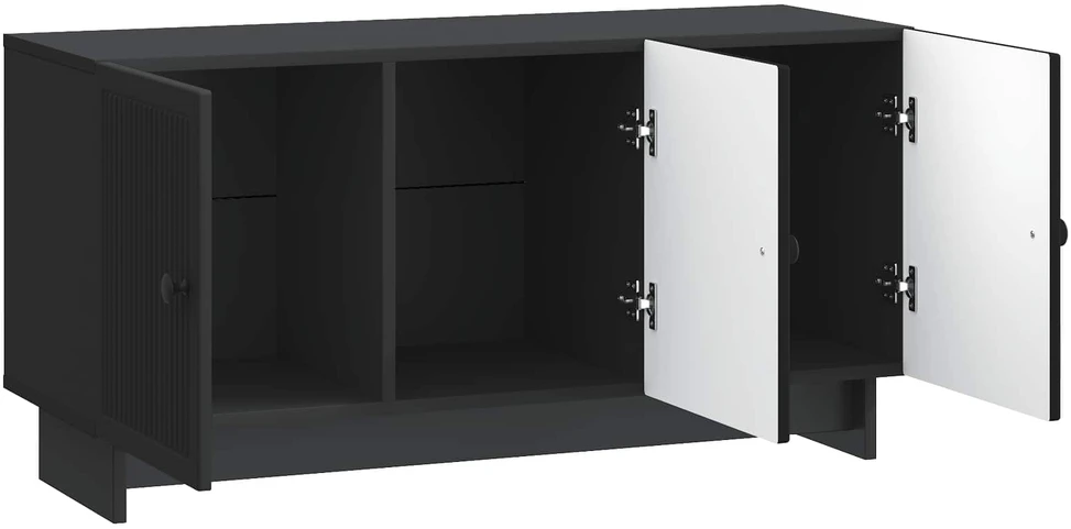 TV staliukas Televizoriaus spintelė 99 x 34,5 x 50 cm Juoda Apdirbta mediena