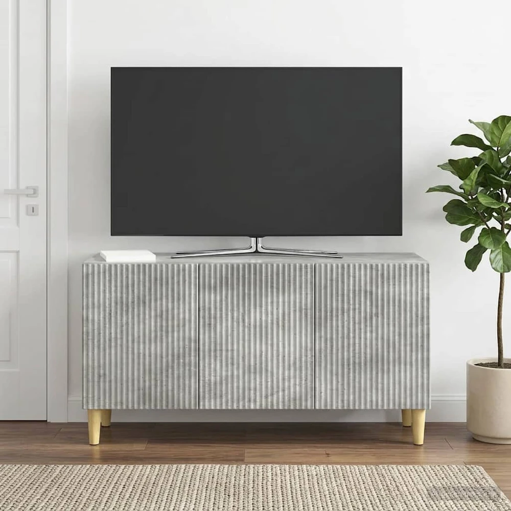TV staliukas Televizoriaus spintelė 99 x 34,5 x 50 cm Betono pilka