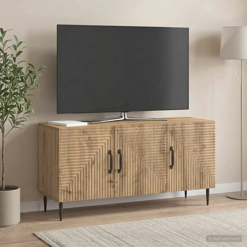 TV staliukas Televizoriaus spintelė 99 x 34,5 x 50 cm Artisano ąžuolo