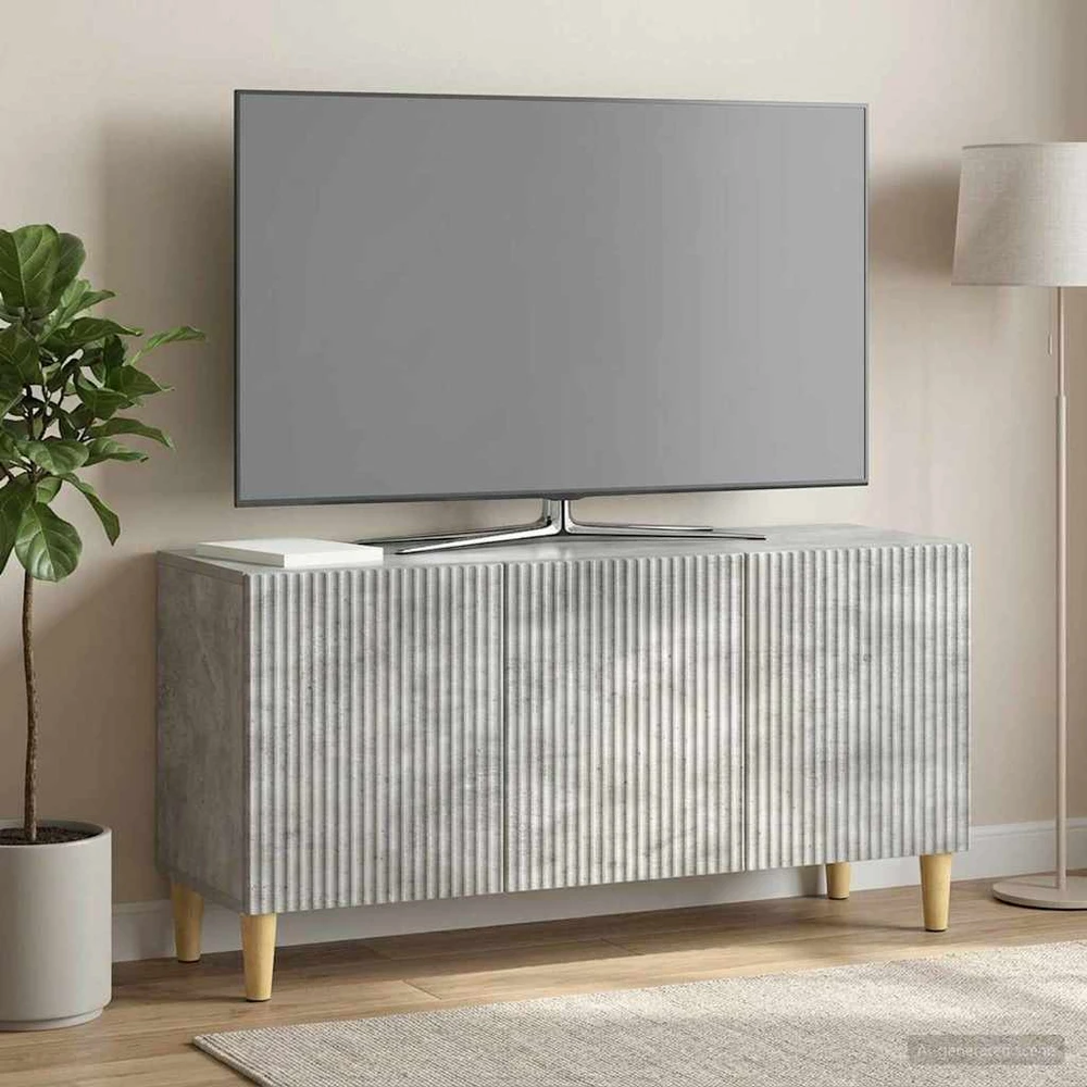 TV staliukas Televizoriaus spintelė 99 x 34,5 x 50 cm Betono pilka