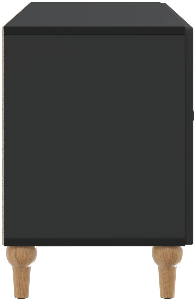 TV staliukas Televizoriaus spintelė 99 x 34,5 x 50 cm Juoda Apdirbta mediena
