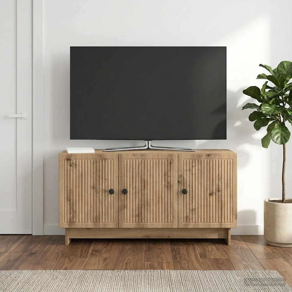 TV staliukas Televizoriaus spintelė 99 x 34,5 x 50 cm Artisano ąžuolo