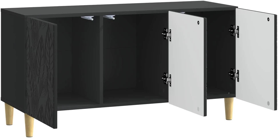 TV staliukas Televizoriaus spintelė 99 x 34,5 x 50 cm Juoda Apdirbta mediena