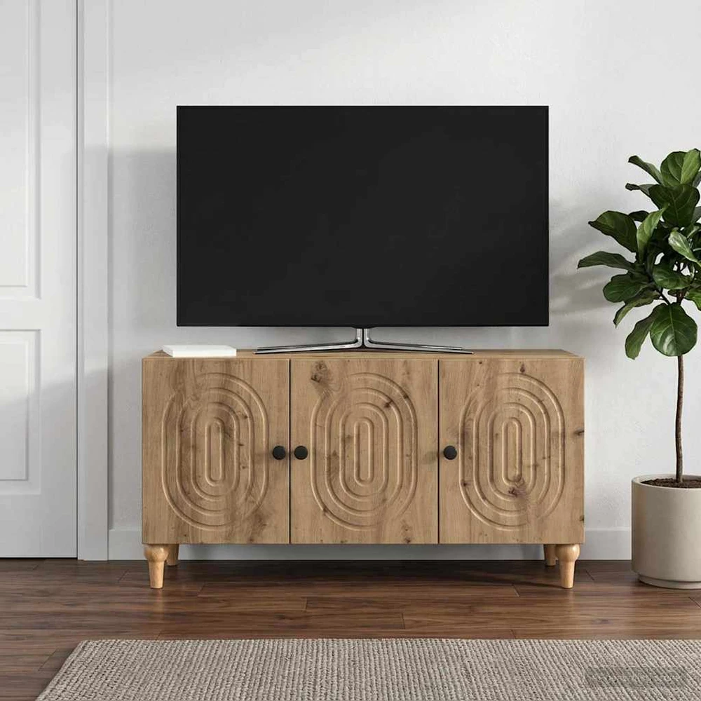 TV staliukas Televizoriaus spintelė 99 x 34,5 x 50 cm Artisano ąžuolo