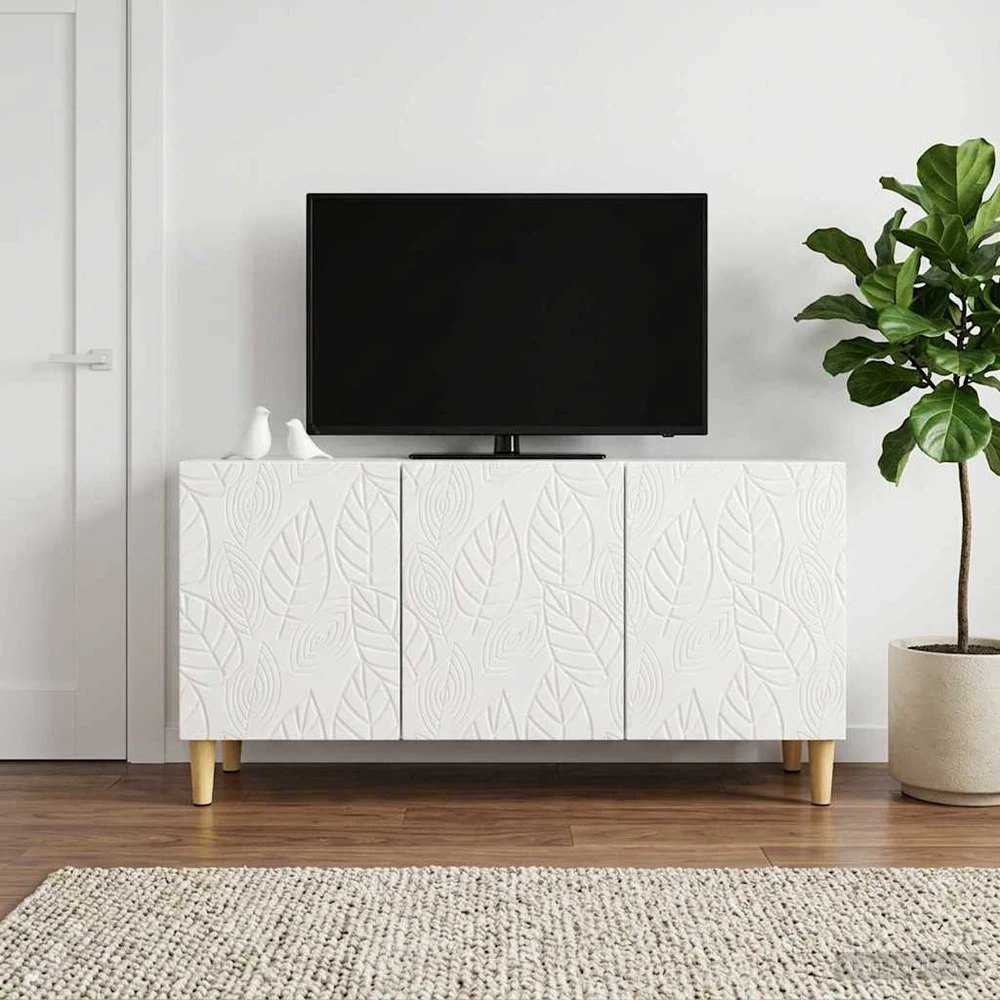 TV staliukas Televizoriaus spintelė 99 x 34,5 x 50 cm Itin blizgi balta