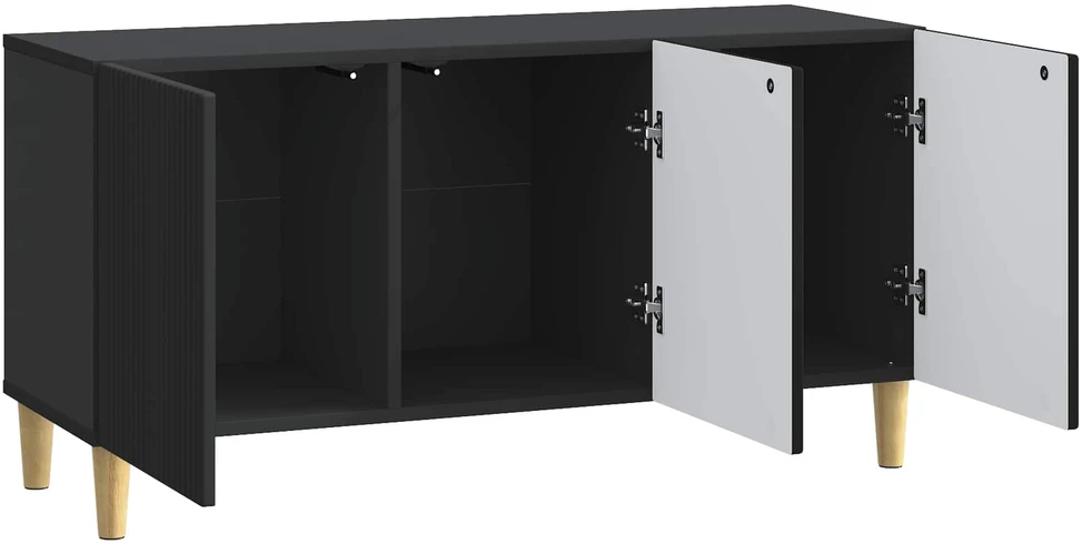 TV staliukas Televizoriaus spintelė 99 x 34,5 x 50 cm Juoda Apdirbta mediena