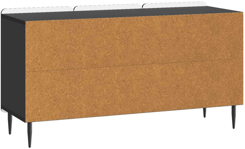 TV staliukas Televizoriaus spintelė 99 x 34,5 x 52 cm Juoda Apdirbta mediena