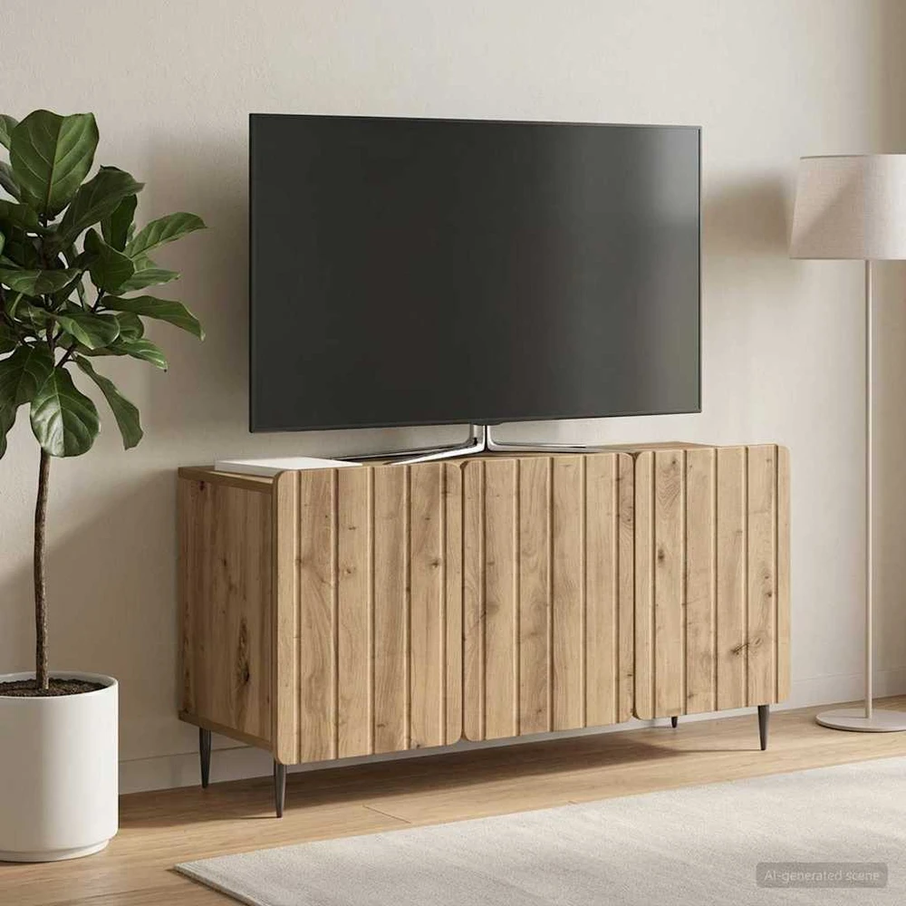 TV staliukas Televizoriaus spintelė 99 x 34,5 x 52 cm Artisano ąžuolo