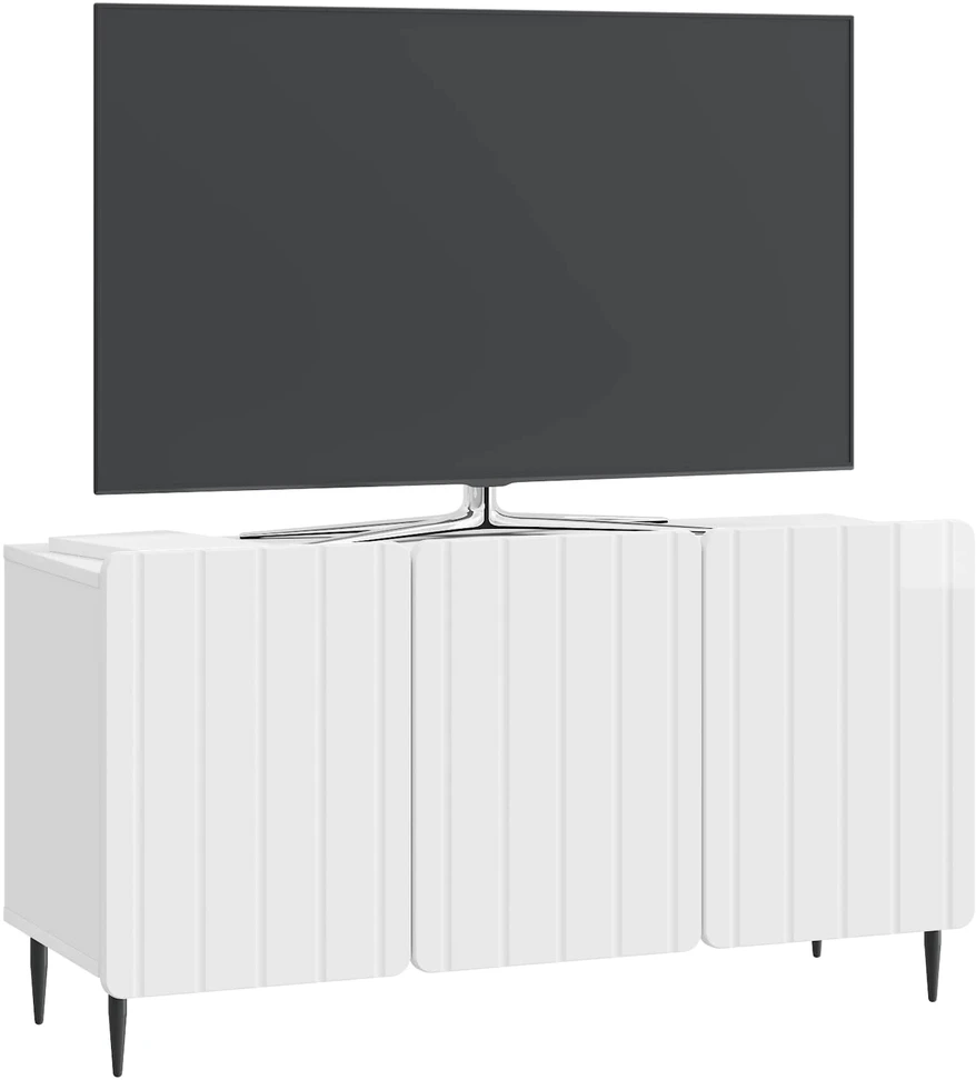 TV staliukas Televizoriaus spintelė 99 x 34,5 x 52 cm Itin blizgi balta