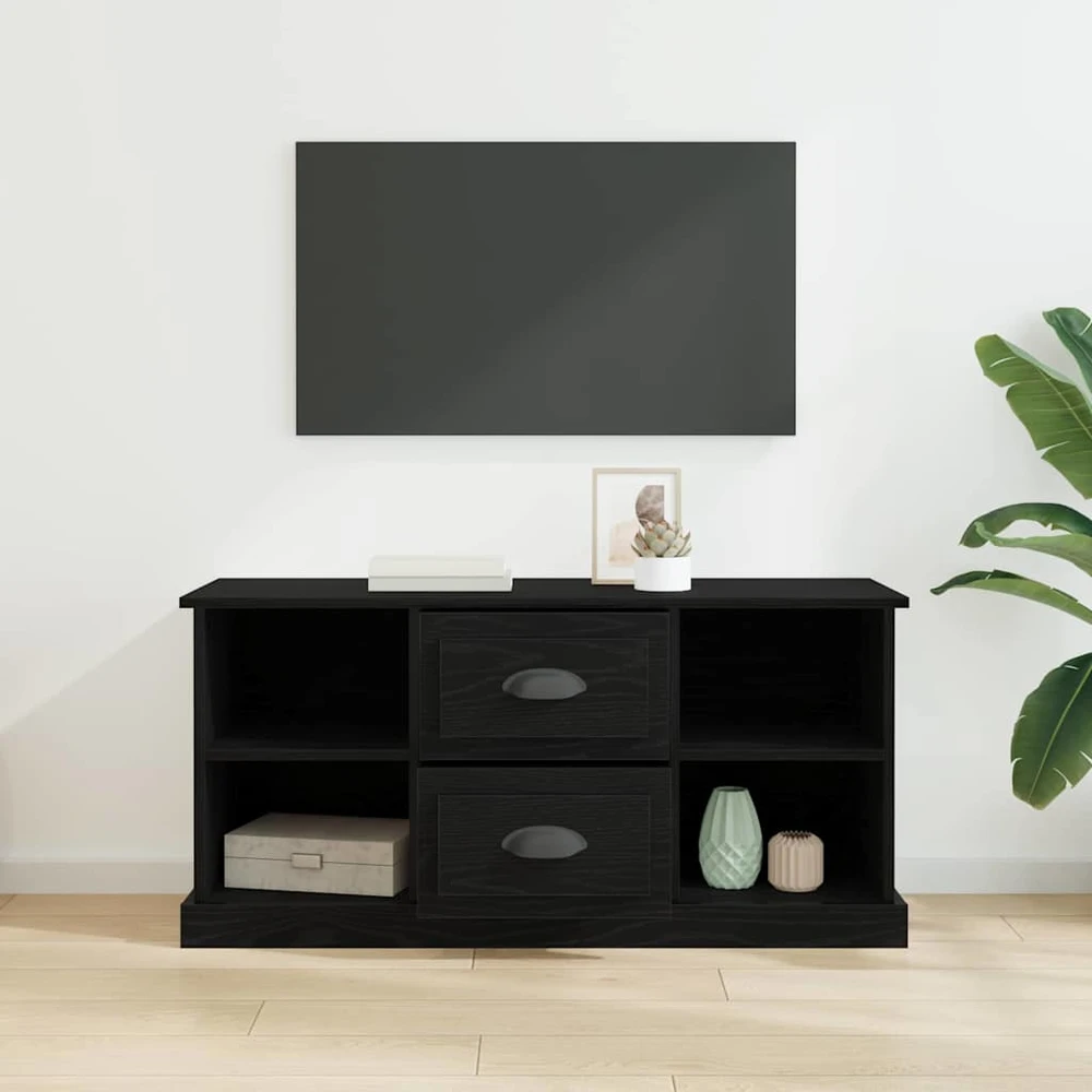 TV staliukas Televizoriaus spintelė 99,5 x 35,5 x 48 cm Juodas ąžuolas
