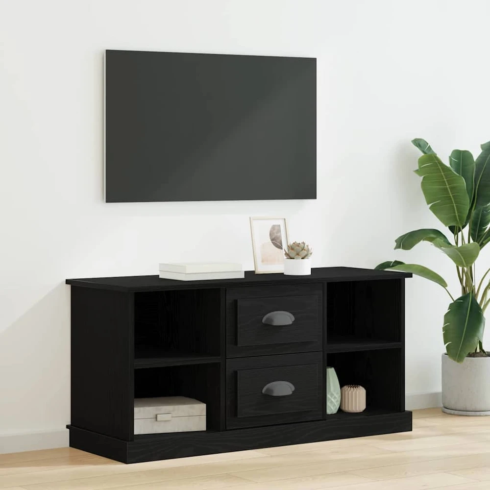 TV staliukas Televizoriaus spintelė 99,5 x 35,5 x 48 cm Juodas ąžuolas